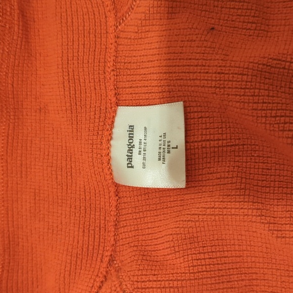 Men's Patagonia Capilene Burnt Orange Base Layer Fleece Pullover Sz L Mens - Picture 2 of 4